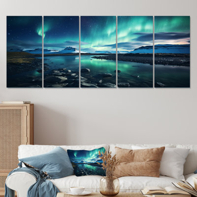 Icelandic Borealis Winter S Aurora I - Aurora Borealis 5 Piece Wall Art Set