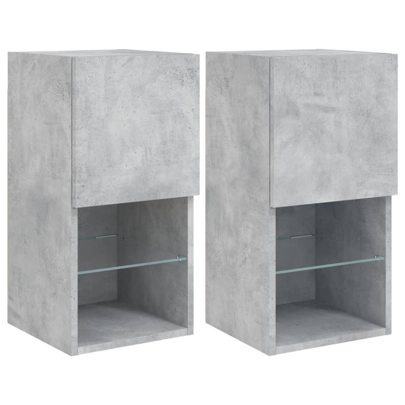 Bahattin Unfinished TV Stand for TVs up to 24", Concrete Grey