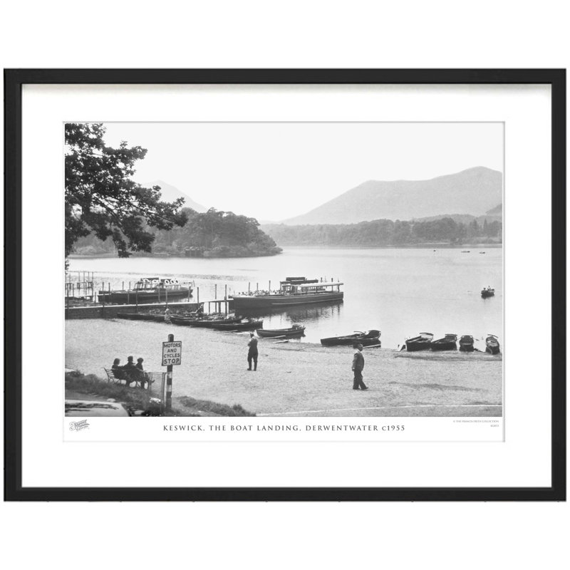 Keswick, The Boat Landing, Derwentwater C1955 by Francis Frith - Single Picture Frame Print, 45cm H x 60cm W x 2.3cm D