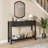 2-Tier Modern Console Table With With 3 Drawers, Set of 2 Black Wood Entryway Table Set For Living Room-878050903
