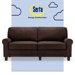 Serta Copenhagen 73" Rolled Arm Sofa, Easy Care Fabric, Soft Pillow Back, Pocket Coil Seat Cushions