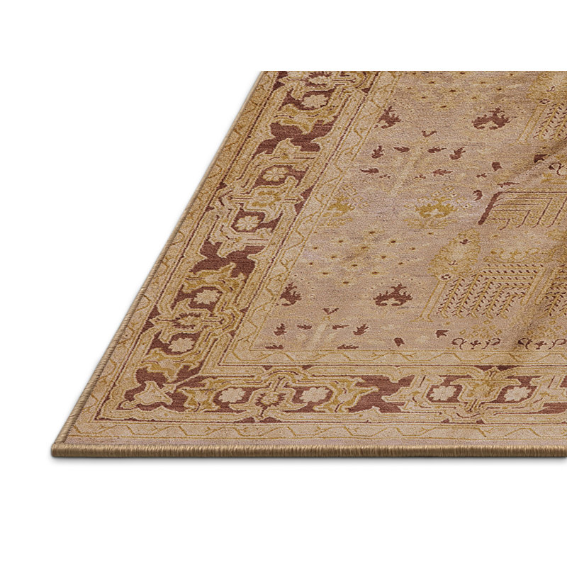 Tapis oriental beige / brun, Rectangle 4 pi x 6 pi