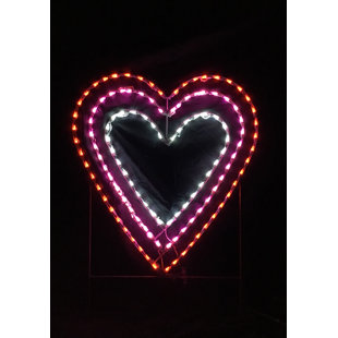 20-Count Red LED Mini Hearts Valentine's Day Lights - 4.75ft, White Wire