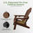 Upgraded Folding All-Weather HDPE Adirondack Chair With Dual Cup Holders And Phone Slot, 37.8 In. Extra High Back & Reinforced Seat -1584120212