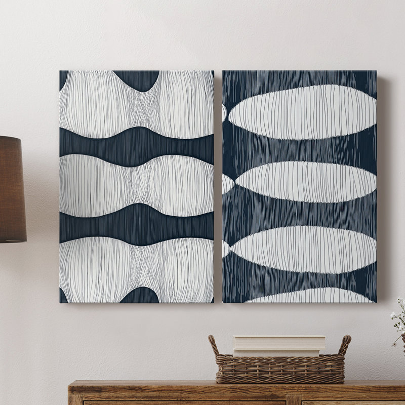 ABSTRACT Series DCCVII - Toile tendue avec châssis de qualité supérieure - Prêt à être accroché, H 18 po x l 24 po