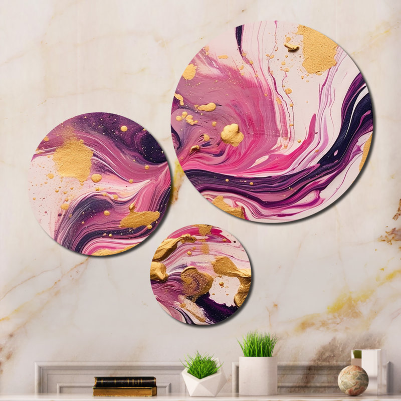 Ensemble de 3 décorations murales en métal