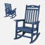 Chaise berçante surdimensionnée pour l'extérieur, chaise berçante en polyuréthane haute résistance toutes saisons, capacité de poids de 400 lb, grand et grand confort avec dossier de 31 po de hauteur pour le porche et la cour, bleu marine-1458457306