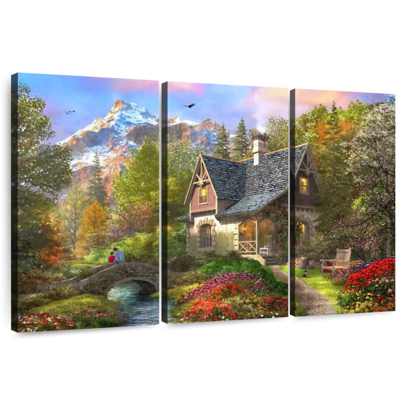 The Log Home, 24" H x 38" W