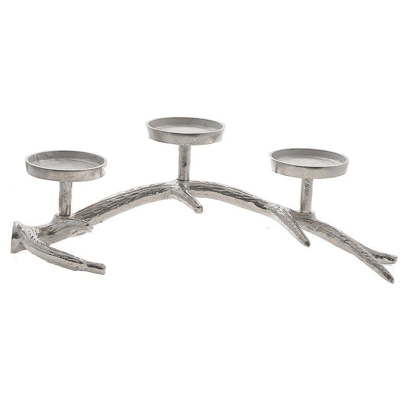 Ih Casadecor 5'' H Aluminum Tabletop Tealight Holder, Silver