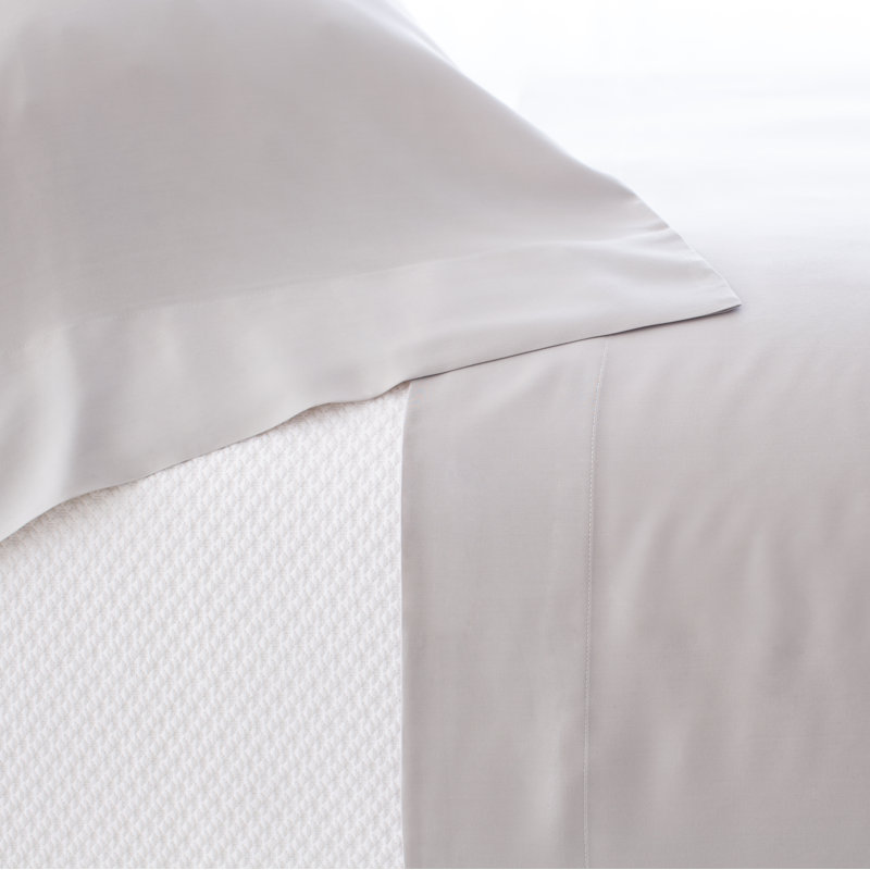 Silken Solid Sheet Set, King Sheet Set, Gray