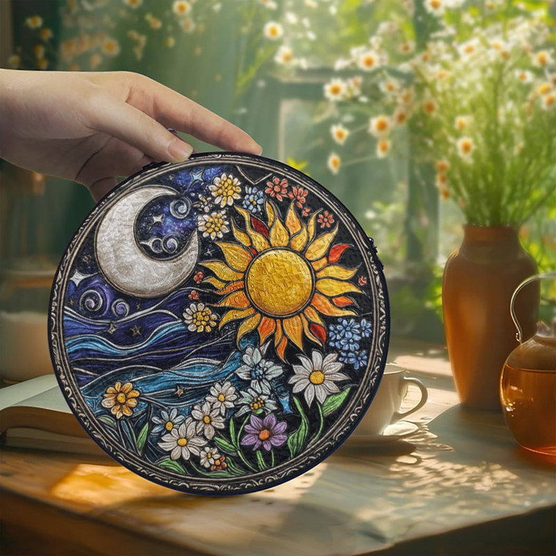 Sun and Crescent Moon Sunflower, 6,3 x 6,3 po (16 x 16 cm)