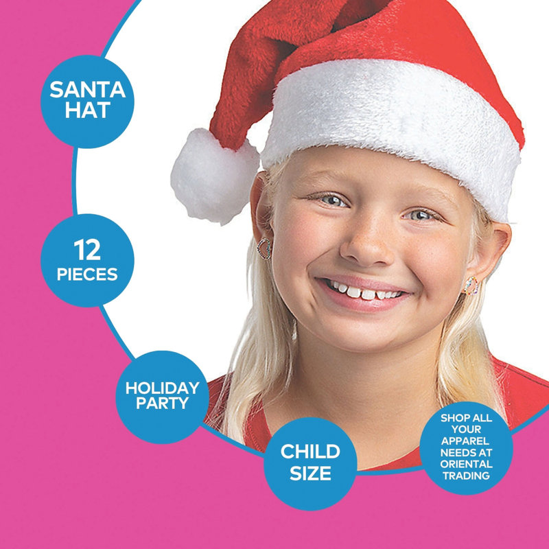 Accessoires de chapeau de père Noël en peluche