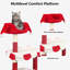 Arbre à chat avec perchoir douillet et poteaux à griffer - Mobilier pour chat à niveaux multiples rouge et blanc
