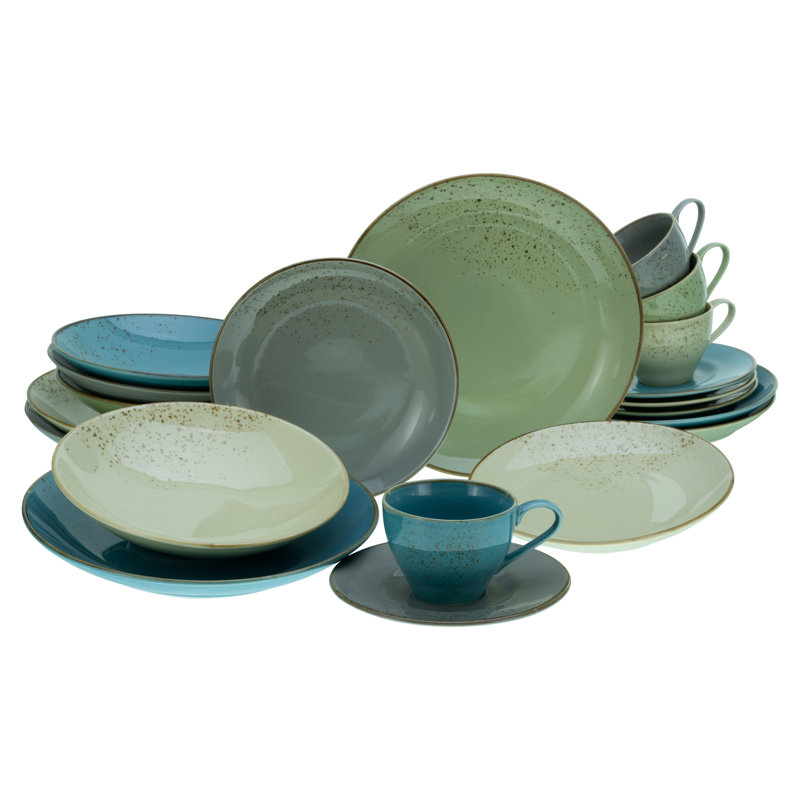 20 Pcs. Dish Set Nature Collection For 4 People