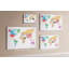 Wall Mounted bulletin board print wall art notice boards for office corkboard Color country names