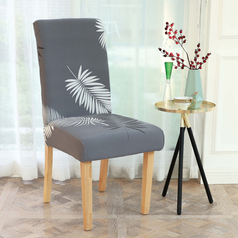 Ensemble de 2 housses de chaise de salle à manger à coussins carrés Infinity Collection