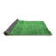 Tapis oriental en laine / polyester tissé à la machine en vert / gris-707011505