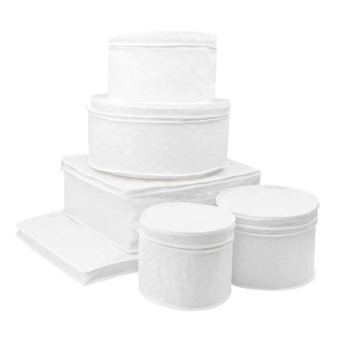 Vinyl Dinnerware Storage Set with Felt Dividers Included (Set of 6) Laminet