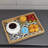 Rattan Serving Tray, Rectangle Coffee Table Tray With Mother Of Pearl Inlay, Decorative Wicker Basket With Handle For Coffee, Bread, Fruits, And Snacks
