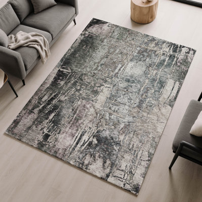 Premium Machine Washable Mayfield AMF2236 Abstract Rug