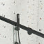 Porte de douche en verre pivotante l 38 à 42 po x H 71 po - Verre trempé clair de 1/4 po (6 mm), noir mat, réversible