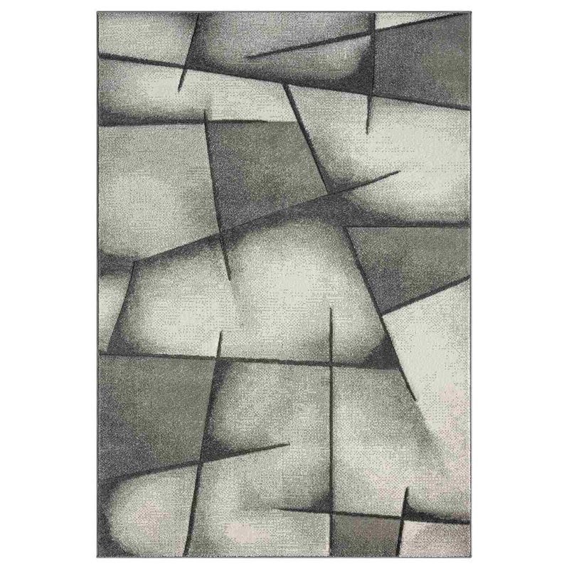 Hand Carved Modern Abtsract Area Rug Carpet Soft Polypropylene Frieze Indoor Carpet, Rectangle 7'11" x 10'10"