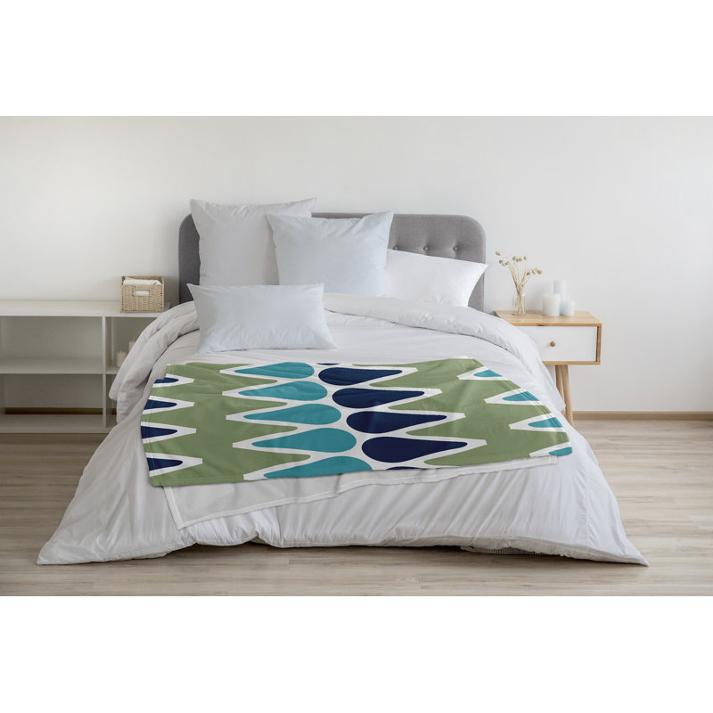 Jeté polaire haut de gamme, L 60 po x L 80 po, Turquoise, 1.95