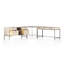 Solid Wood Modular L-Shaped Writing Desk-962019841