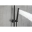 Douche à main 59 pouces avec construction et tête réglable en noir mat