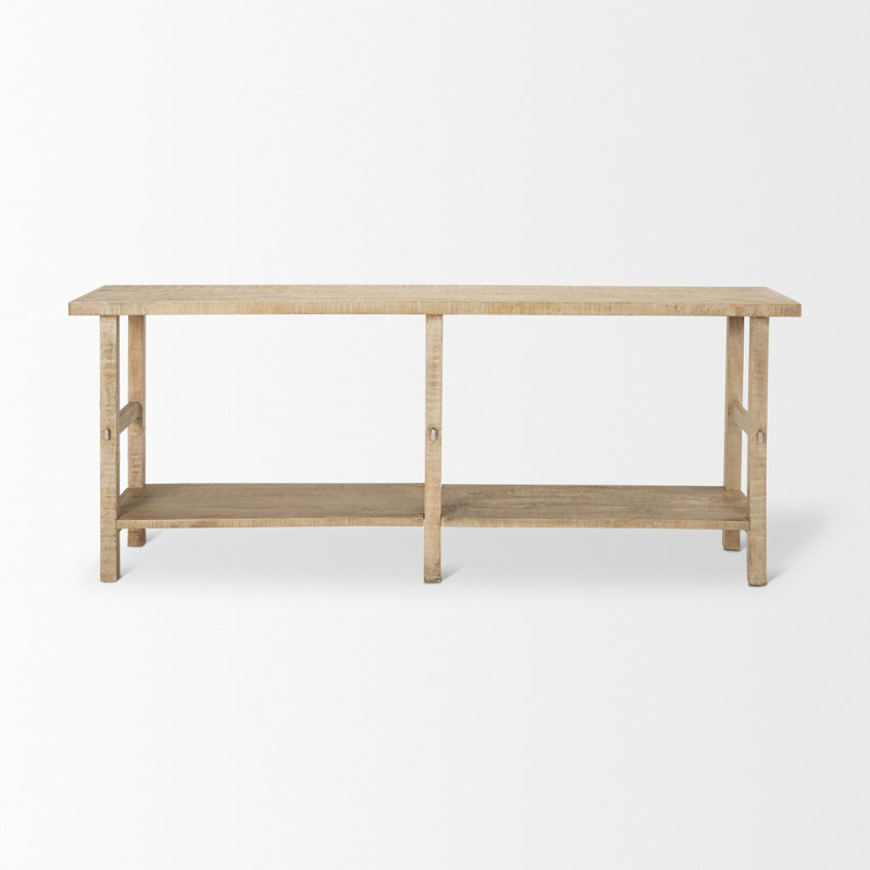 Console en bois massif 76,75 po Gressett, Blonde