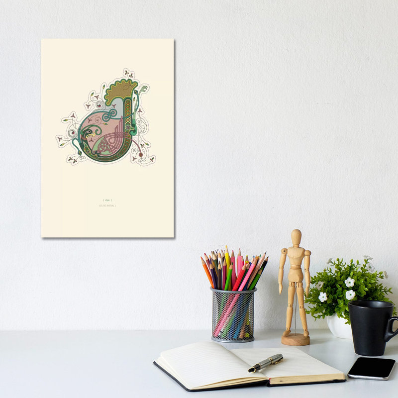 J Celtic Initial by Thoth Adan - Wrapped Canvas Gallery-Wrapped Canvas Giclée, 30.48cm H x 20.32cm W