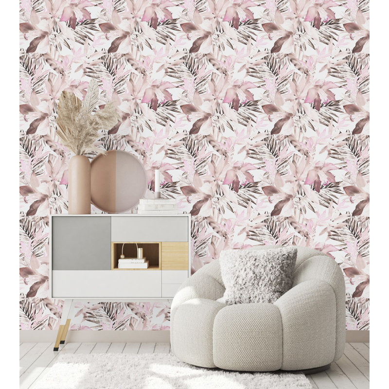 Peel & Stick Floral Tile, 2.08' W x 10.42' L