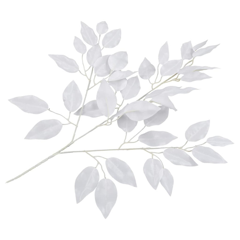 25.59cm Faux Ficus Plant, White
