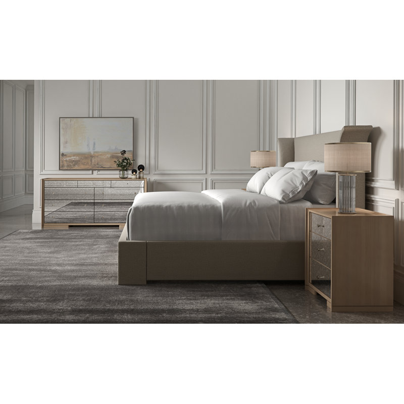 Beauty Sleep Upholstered Standard Bed, Queen, Cream