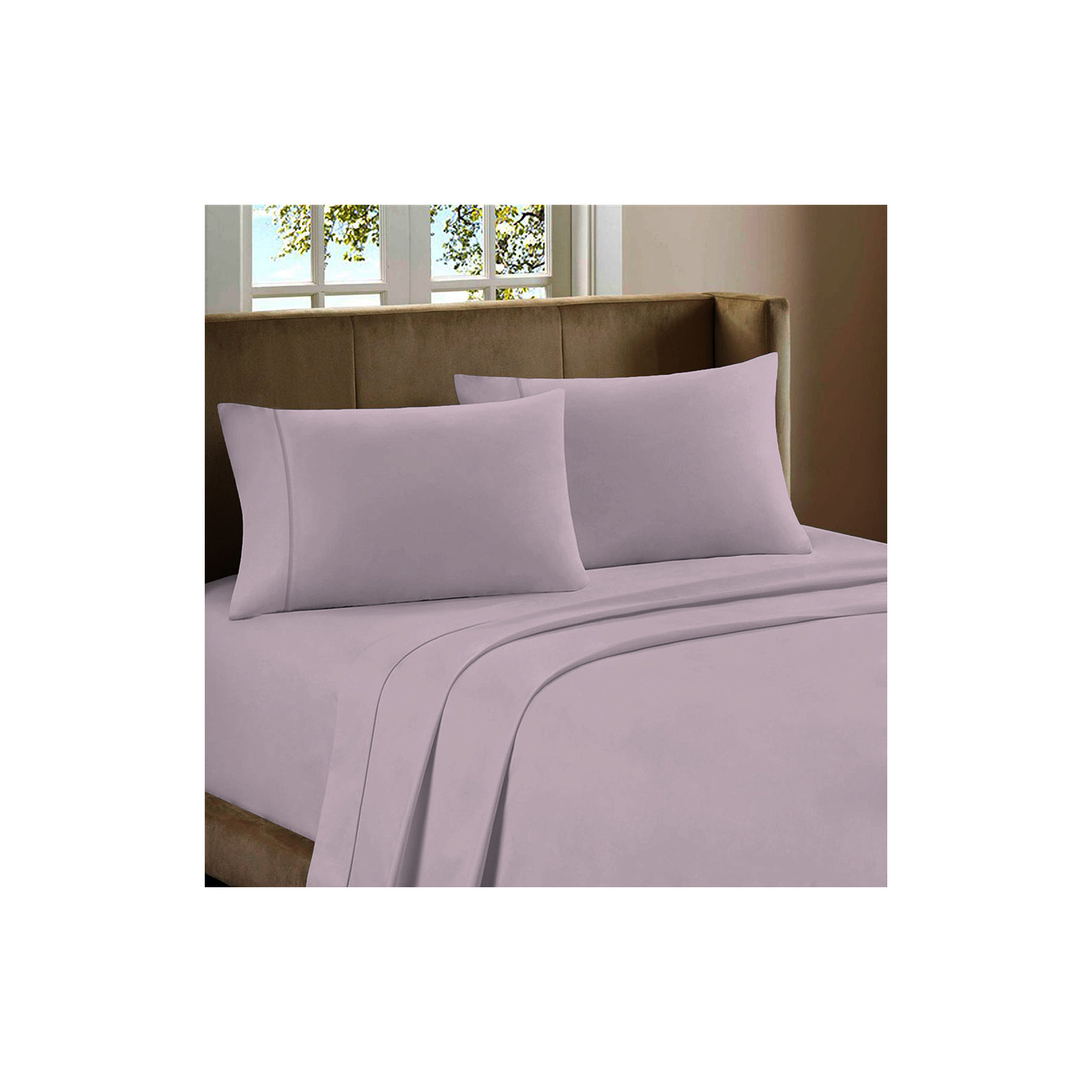 Kal 100% Cotton Sheet Set, Lavender, Full/Double