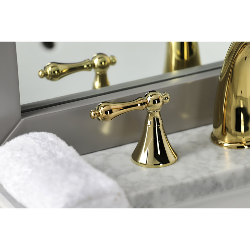 Robinet de salle de bain espacé Kingston, Laiton poli
