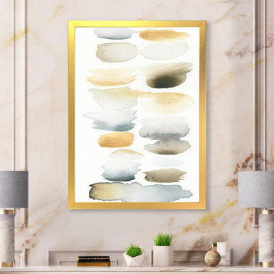 «Watercolor Geometric Swatch Element V», reproduction sur toile encadrée