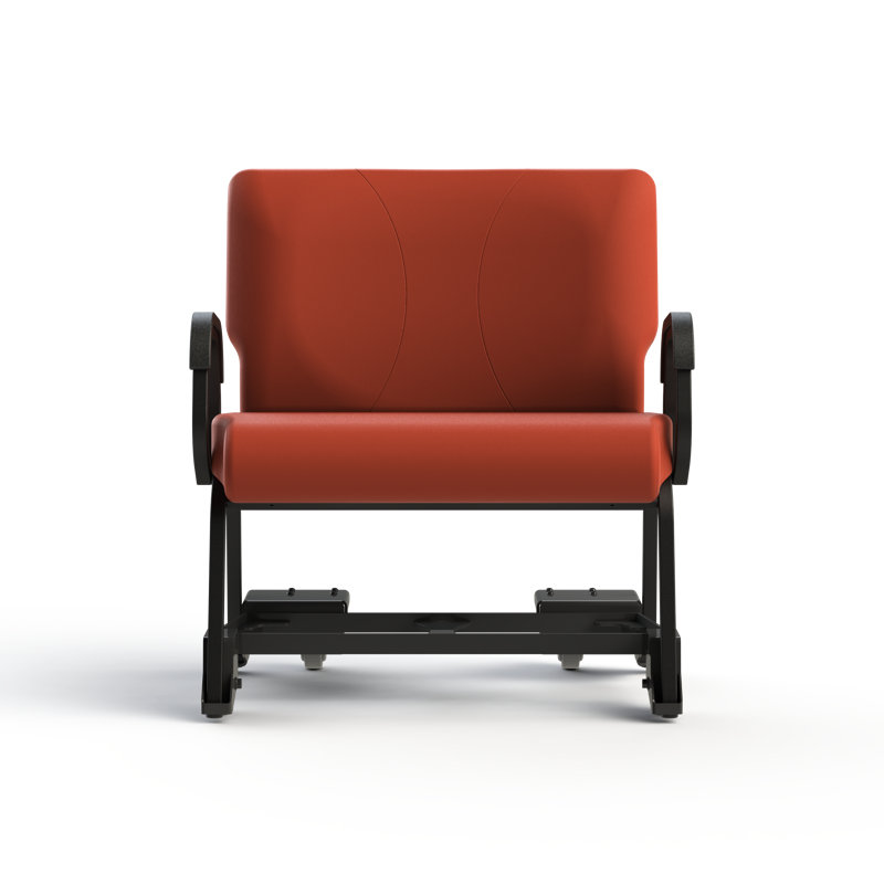 Chaise avec accoudoirs, Rouge