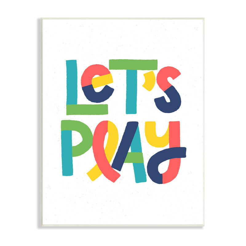 Let Play Motivational, Plaque murale, H 19 po x l 13 po
