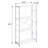 And Chrome 4-Tier Rectangular Bookshelf-1486709670