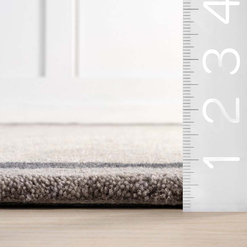 Greenwich Abstract Wool Area Rug, Novelty 5' x 8'