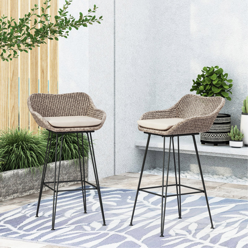 Tabouret de bar en rotin