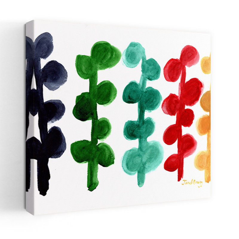 Art contemporain contemporain abstrait coloré, H 18 po x l 18 po