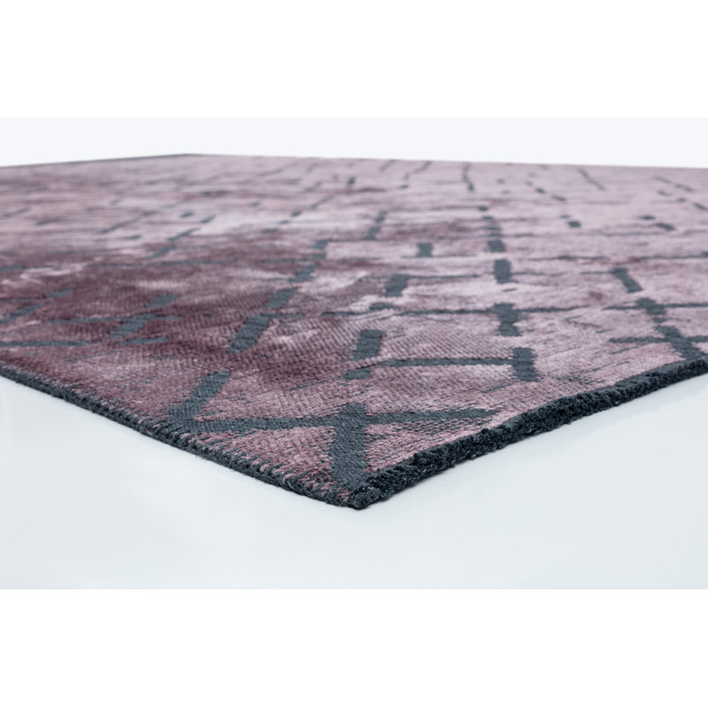 Rapture Lilac Pink Abstract Luxury Area Rug, Rectangle 7'10" x 11'2"