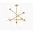 Transitional 6 Light Sputnik Gold Chandelier-407121224