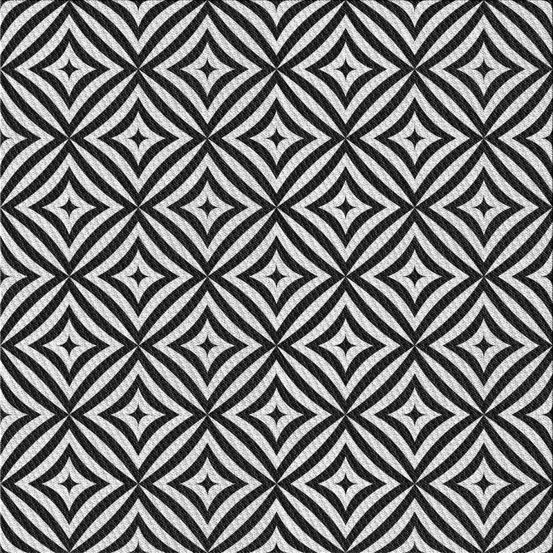 Tapis gris/zone noire à motifs West Bridgewater, Carré 6 pi