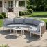 4 - Person Aluminum Patio Conversation Furniture Set with Table