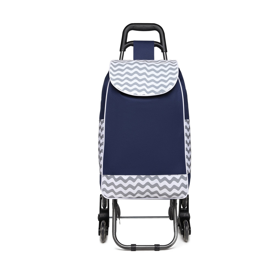Large 6 Wheel Folding Insulated Shopping Trolley Mobility Stair Climb Cart Bag