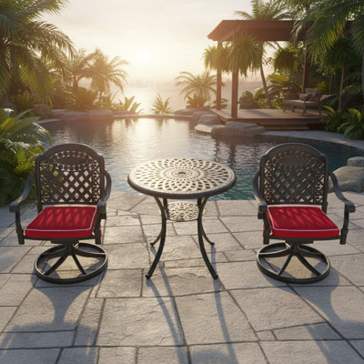 3-Piece All-Weather Cast Aluminum Dining Set
