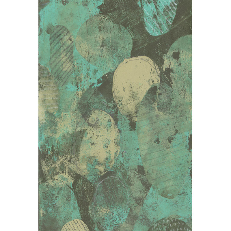 Minty Green Orbs II by Regina Moore -  Painting, 91 cm H x 61 cm W, Wrapped Canvas